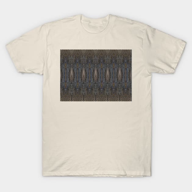 Dragonfly wing pattern earth tones T-Shirt by FlossOrFi